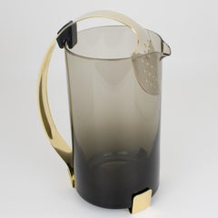 Vaso de cóctel y jarra de aluminio, Italia circa 1960