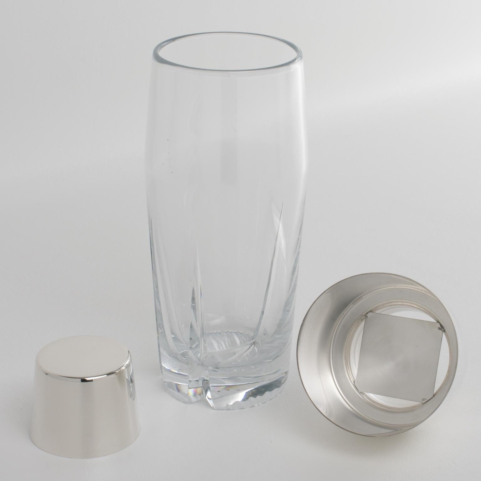 Cubertería Coctelera Martini Placa de Plata y Cristal en Bueno estado para la venta en Atlanta, GA