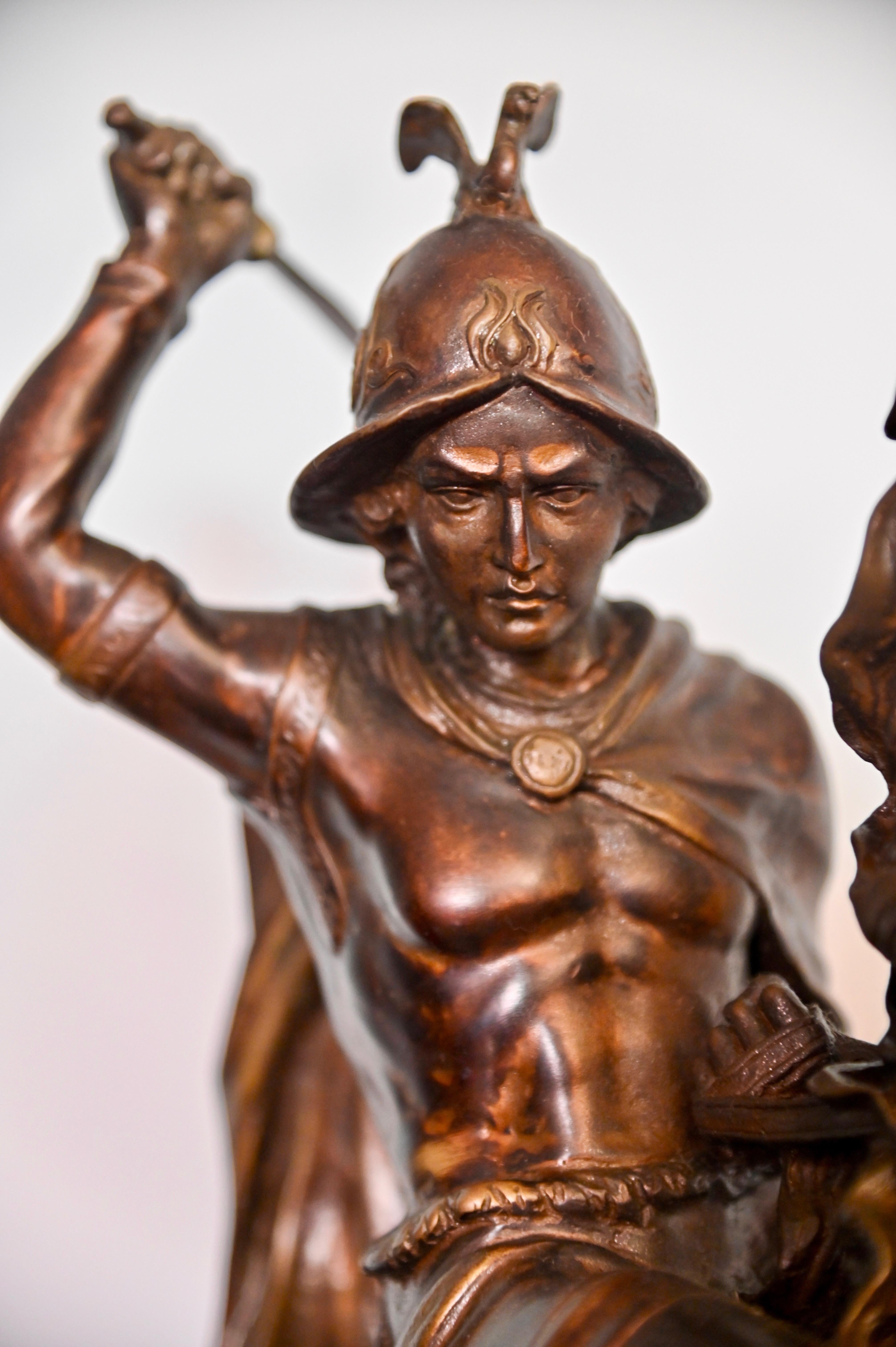 Barye Antoine-Louis Bronze of St. Michael Fighting the Dragon 3
