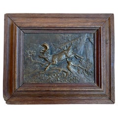 BARYE - Bronze Bas Relief, White-tailed Deer