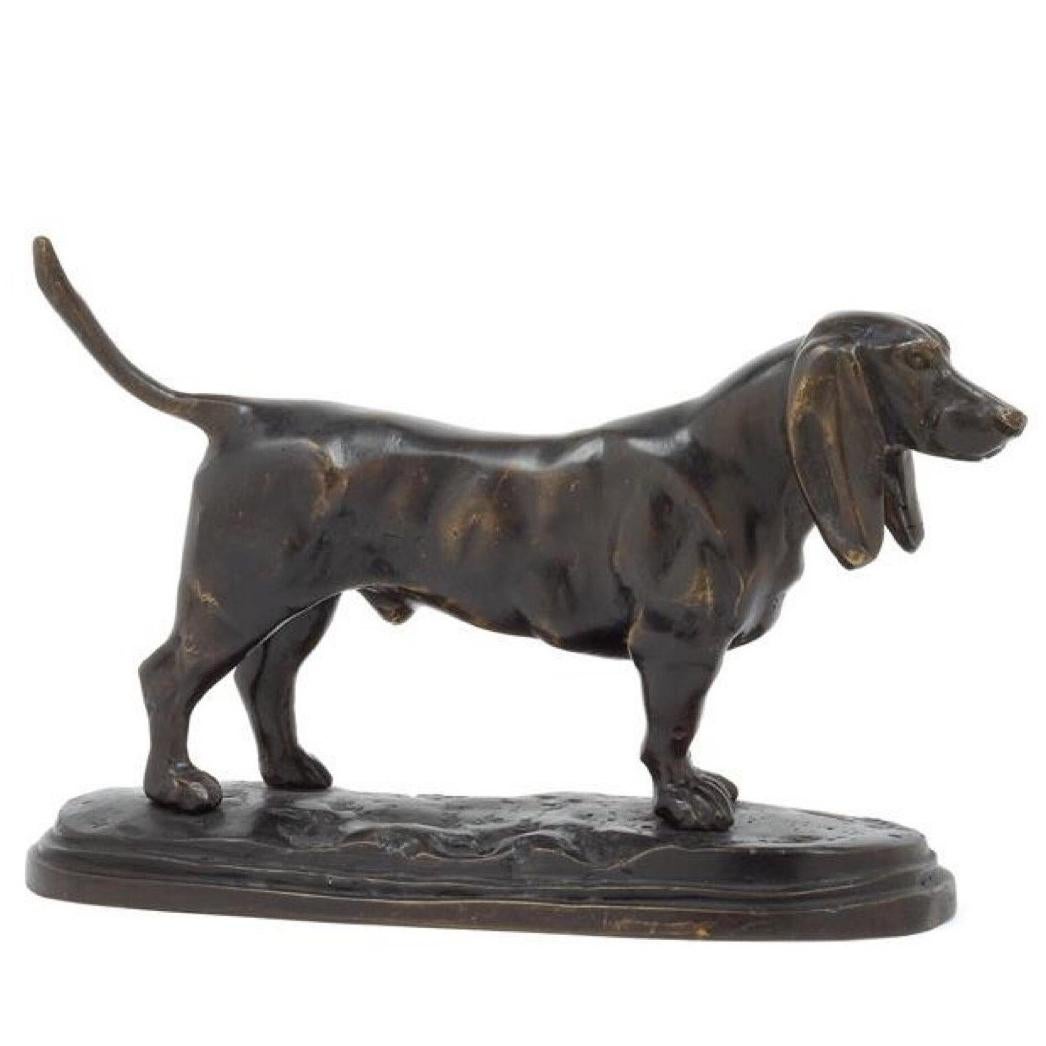Barye, Dachshund Bronze Dog, France, 20th Century