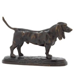 Barye, Dachshund Bronze Dog, France, 20th Century
