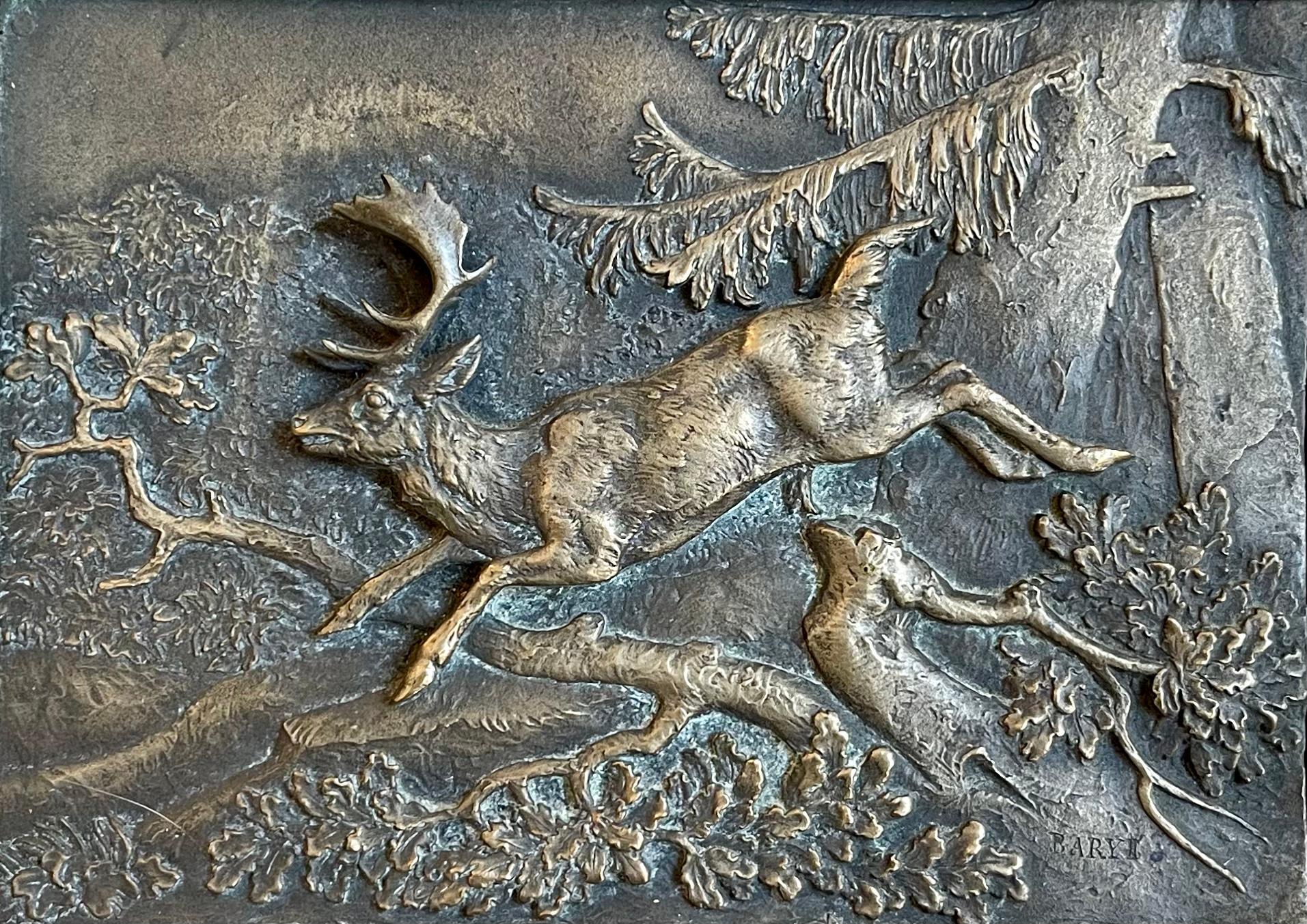 Bronze bas relief signed 
