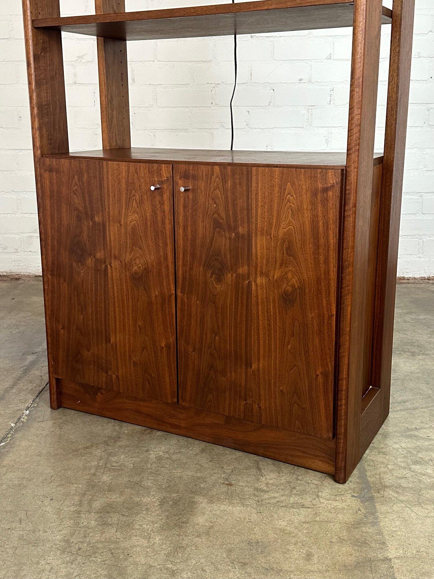 Mid-20th Century Barzilay style free standing bookcase #1 For Sale