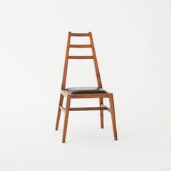 Bas Chair in Walnut and Deer-Tanned Black Cowhide