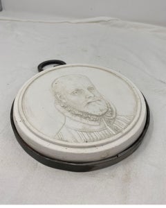 Bas Plaster Relief with Iron Frame