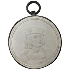 Bas Plaster Relief with Iron Frame
