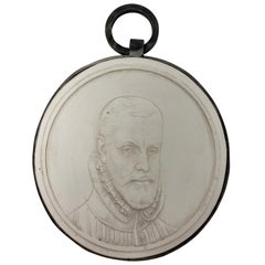 Bas Plaster Relief with Iron Frame