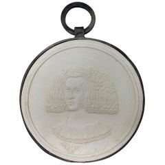 Bas Plaster Relief with Iron Frame