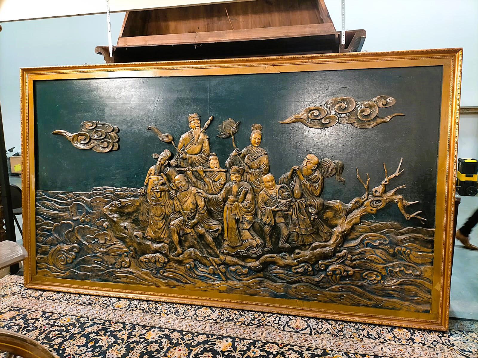 Chinese Bas-relief China, 1900 the Eight Immortals and the 