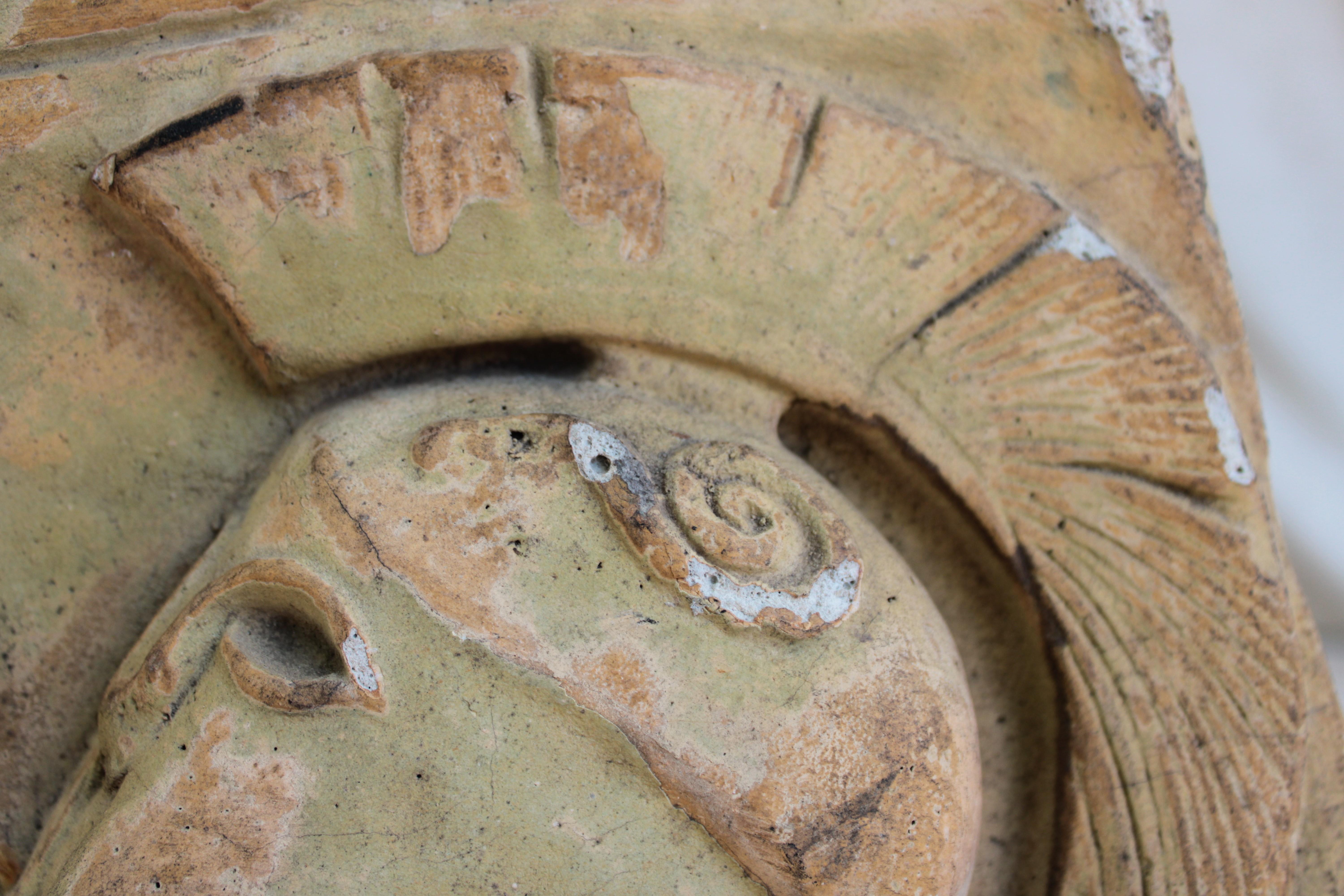 Classical Roman Bas-Relief in Patinated Plaster Representing Roman Guard, Europa Sec. xx