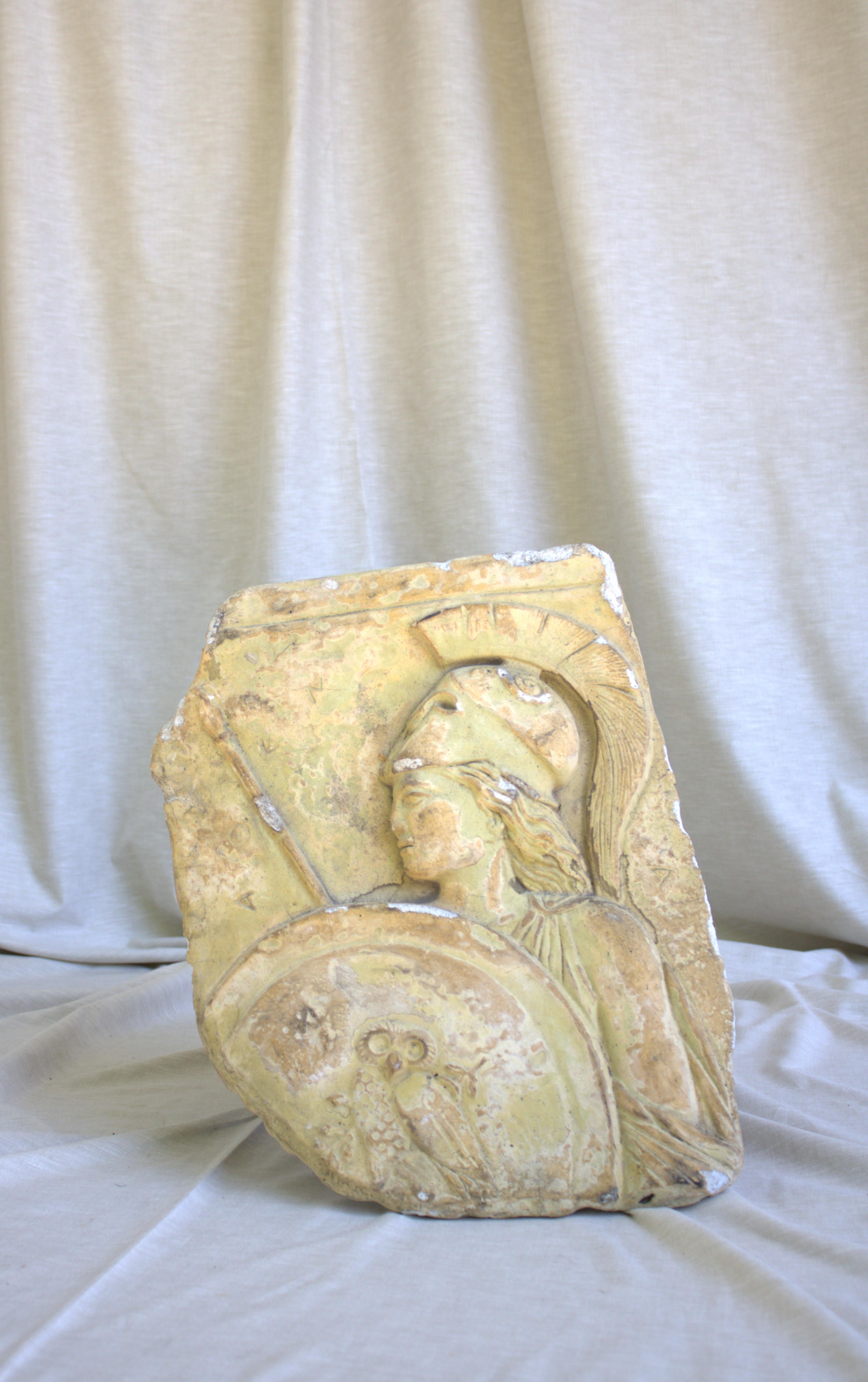 Bas-Relief in Patinated Plaster Representing Roman Guard, Europa Sec. xx 1