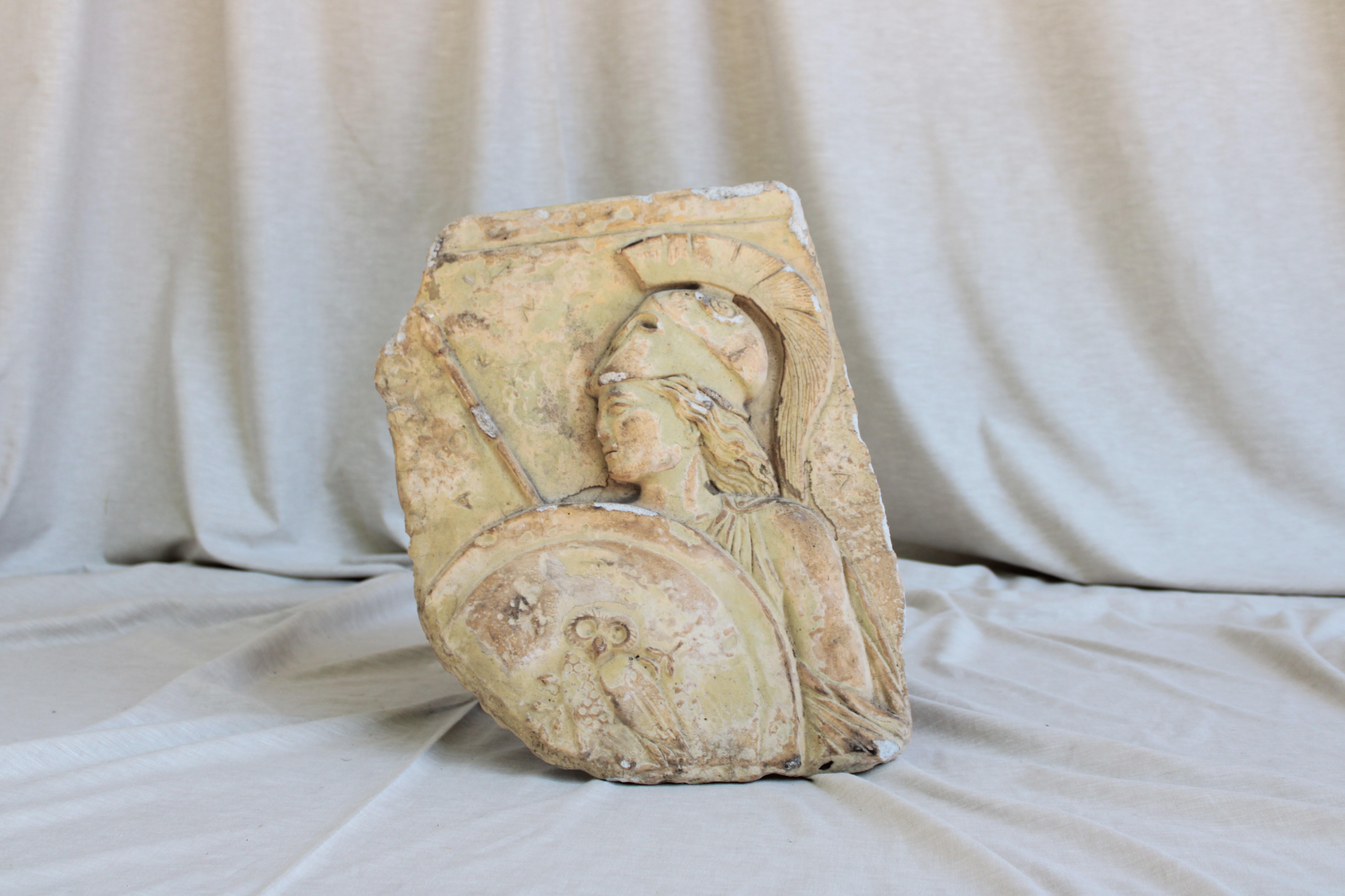 Bas-Relief in Patinated Plaster Representing Roman Guard, Europa Sec. xx 2