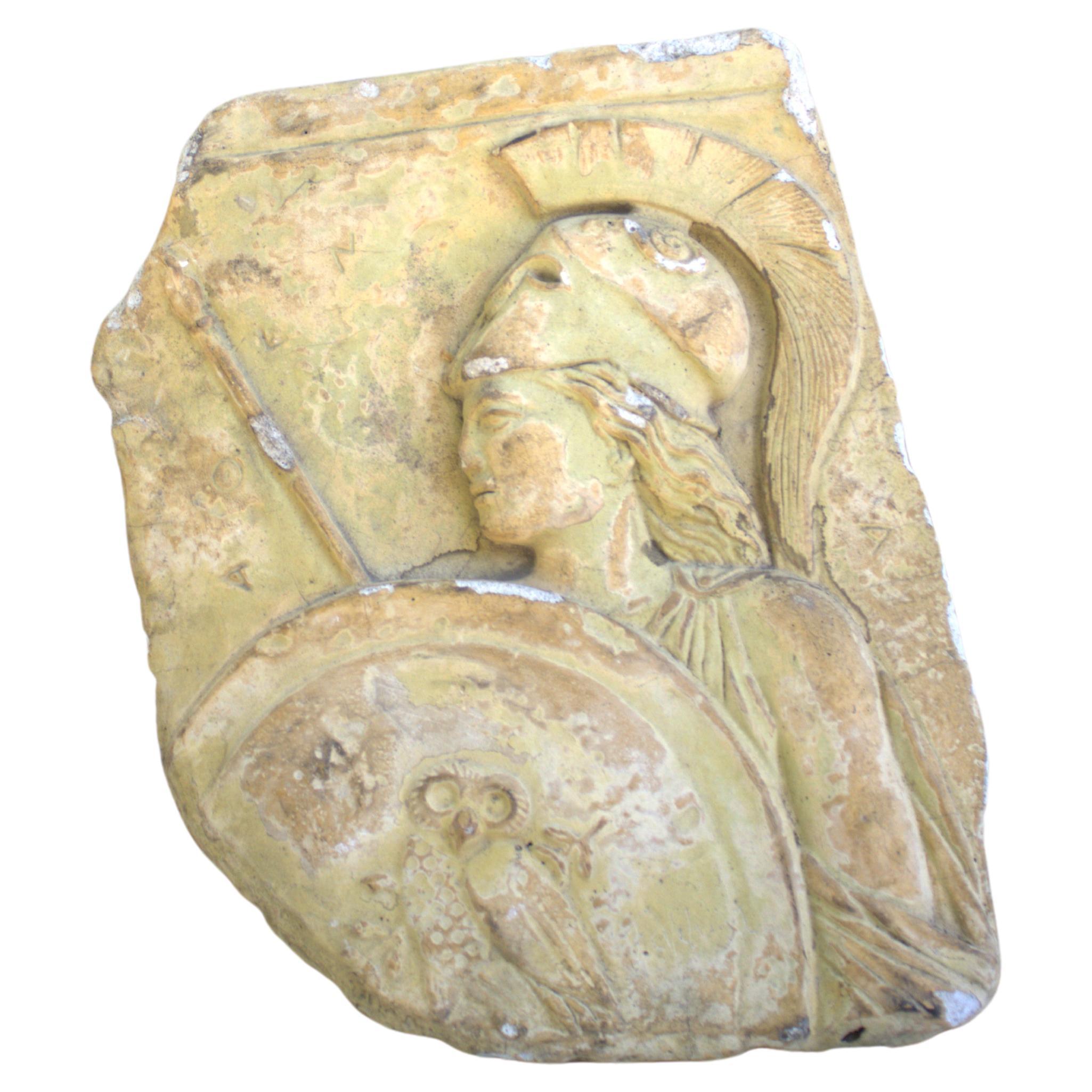 Bas-Relief in Patinated Plaster Representing Roman Guard, Europa Sec. xx