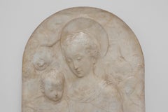 Bas relief in stucco of Madonna with child by Antonio Rossellino, Italy ca. 1880