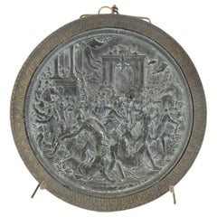 Bas Relief Medallion, Called the Removal of the Sabines, Period Charles X