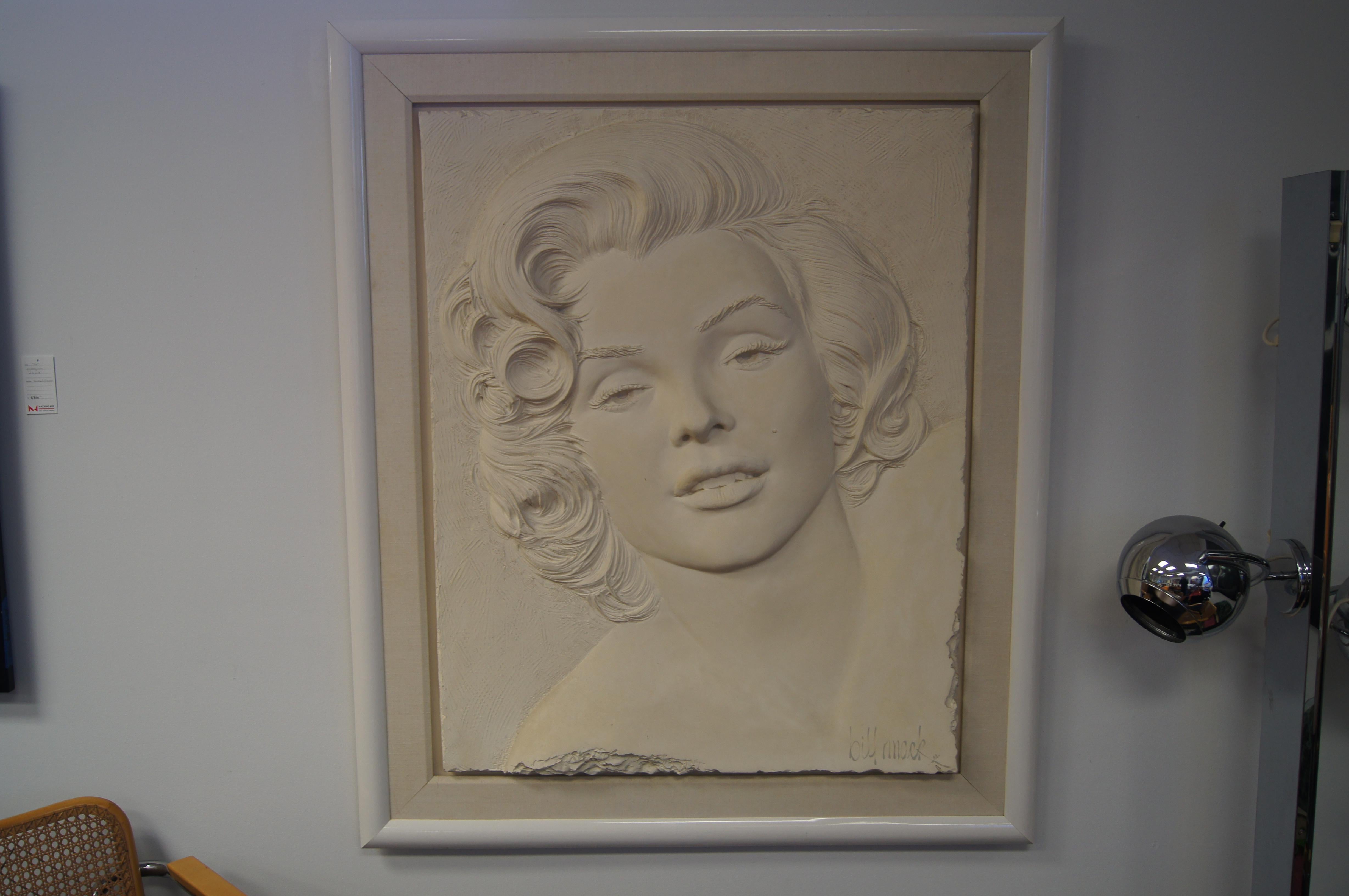 Bas Relief of Marilyn Monroe by Bill Mack In Good Condition For Sale In Dorchester, MA