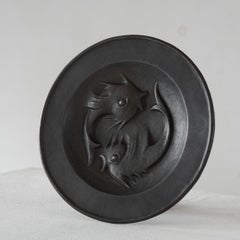 Bas Relief Plaque or Bowl with Fishes 1950s