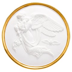 Bas Relief Porcelain Wall Plaque of Thorvaldsen
s Day and Night