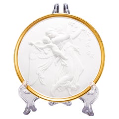 Bas Relief Porcelain Wall Plaque of Thorvaldsen's Day and Night