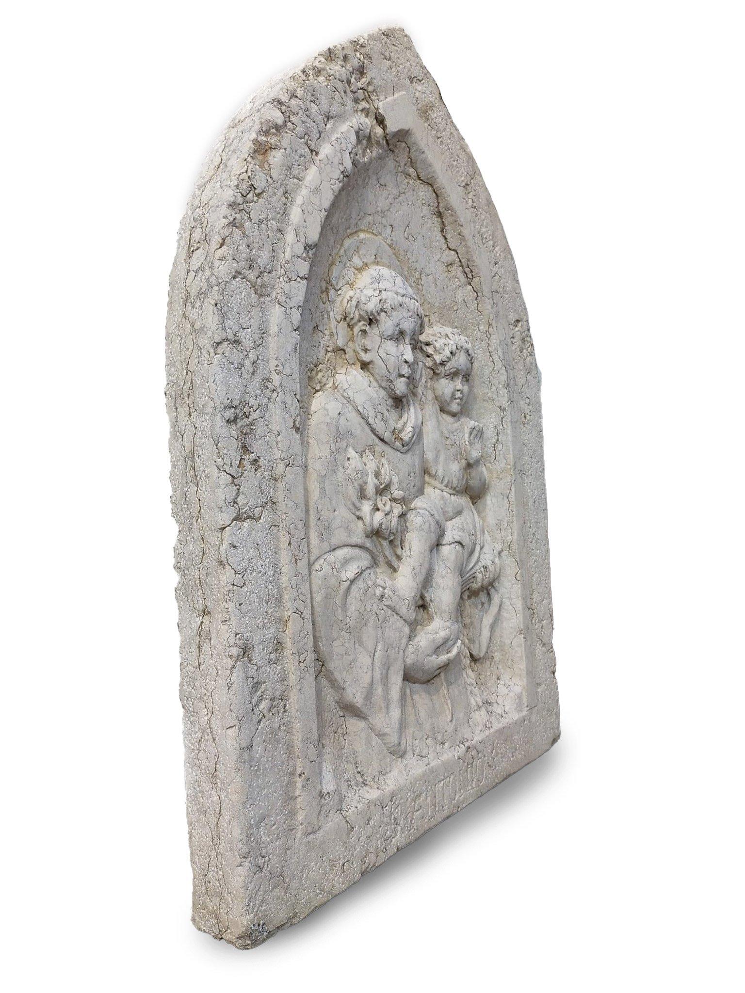 Italian Bas-relief Saint Anthony For Sale