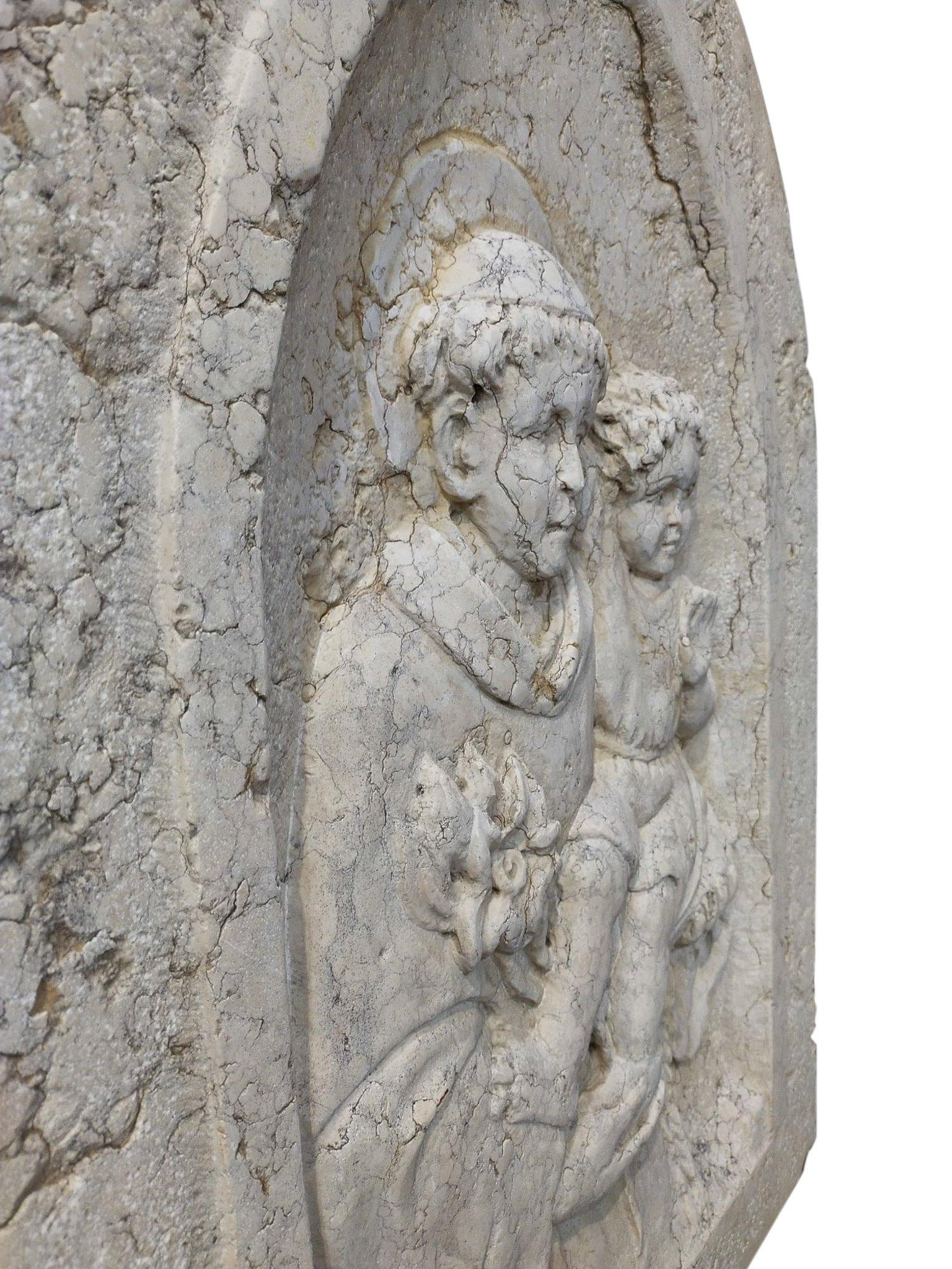 Bas-relief Saint Anthony In Good Condition For Sale In Rome, IT