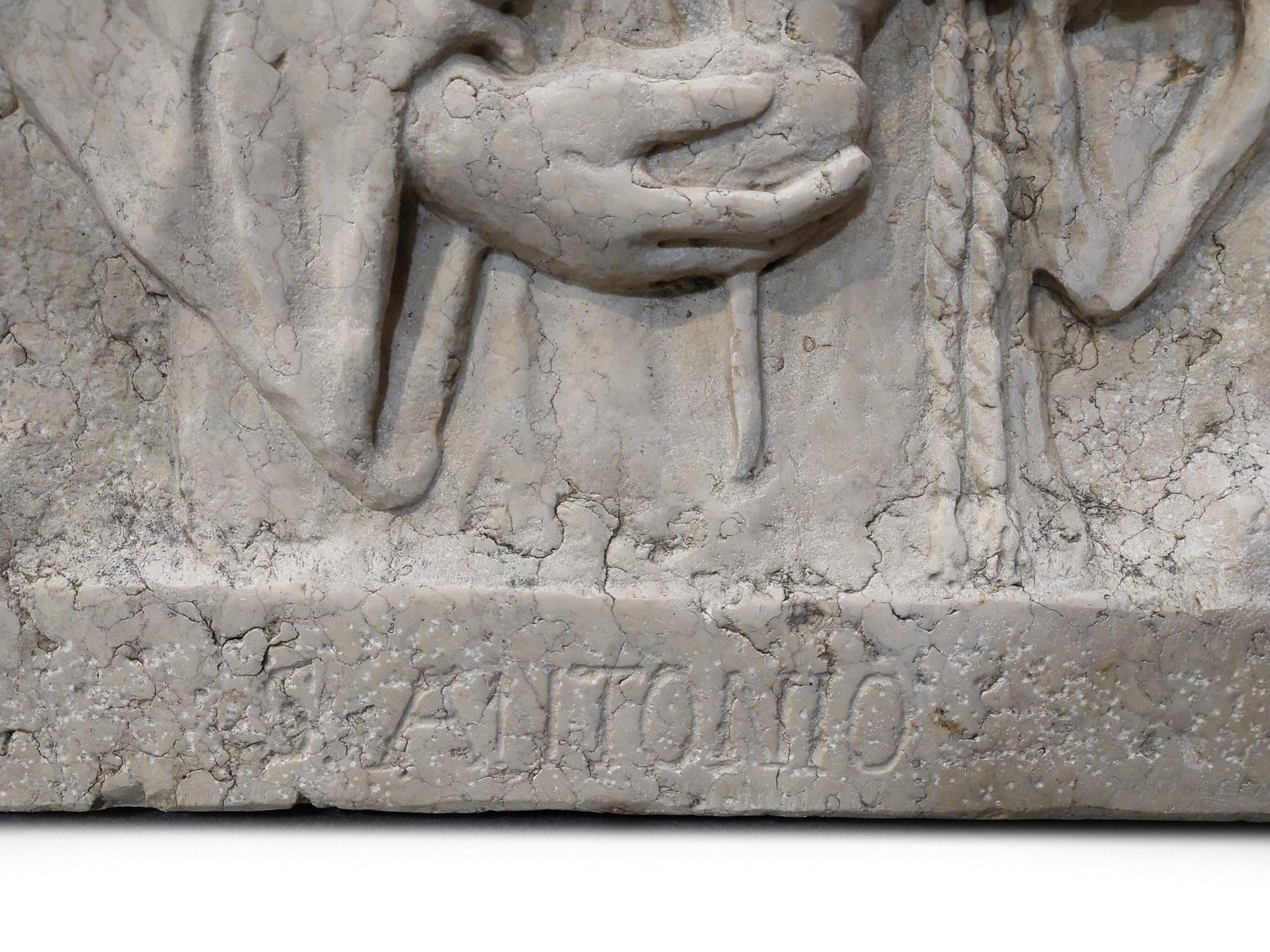 19th Century Bas-relief Saint Anthony For Sale