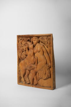 Bas relief unicorn sculpture, 1960s.