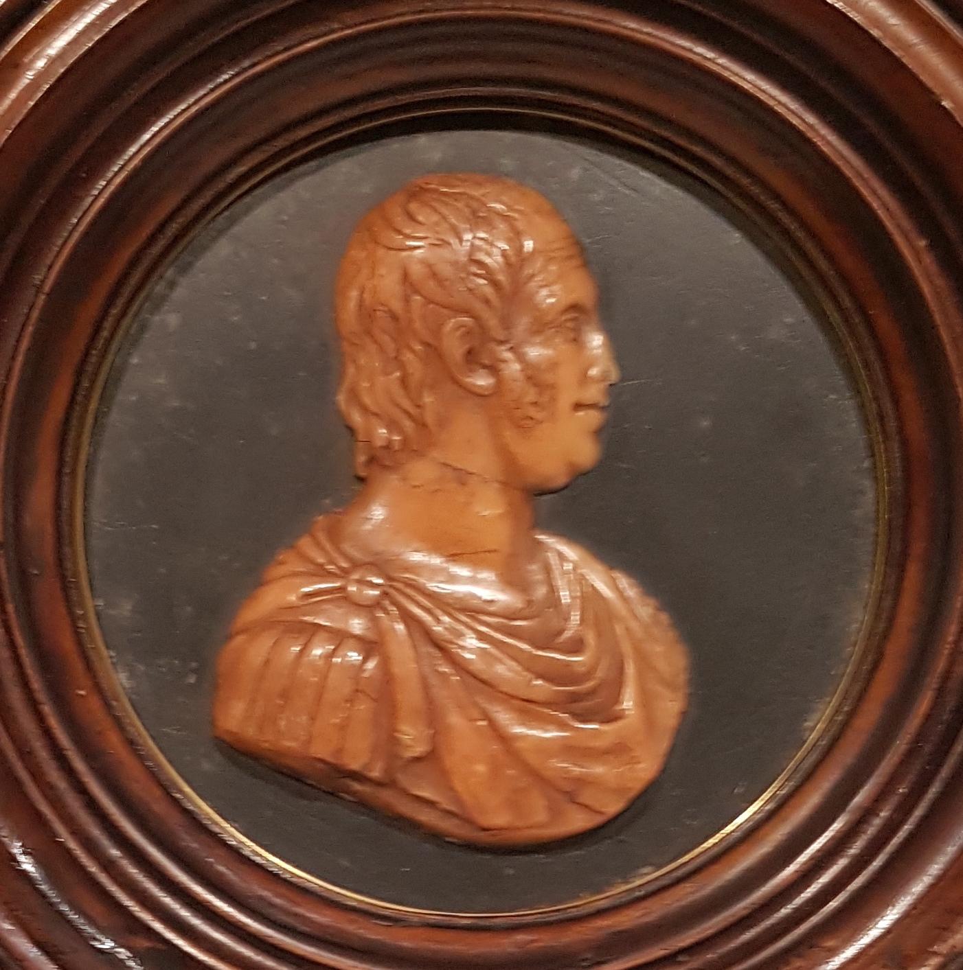 Neoclassical Bas Rilief with Profile of Ferdinando IV Borbone, 19th Century For Sale