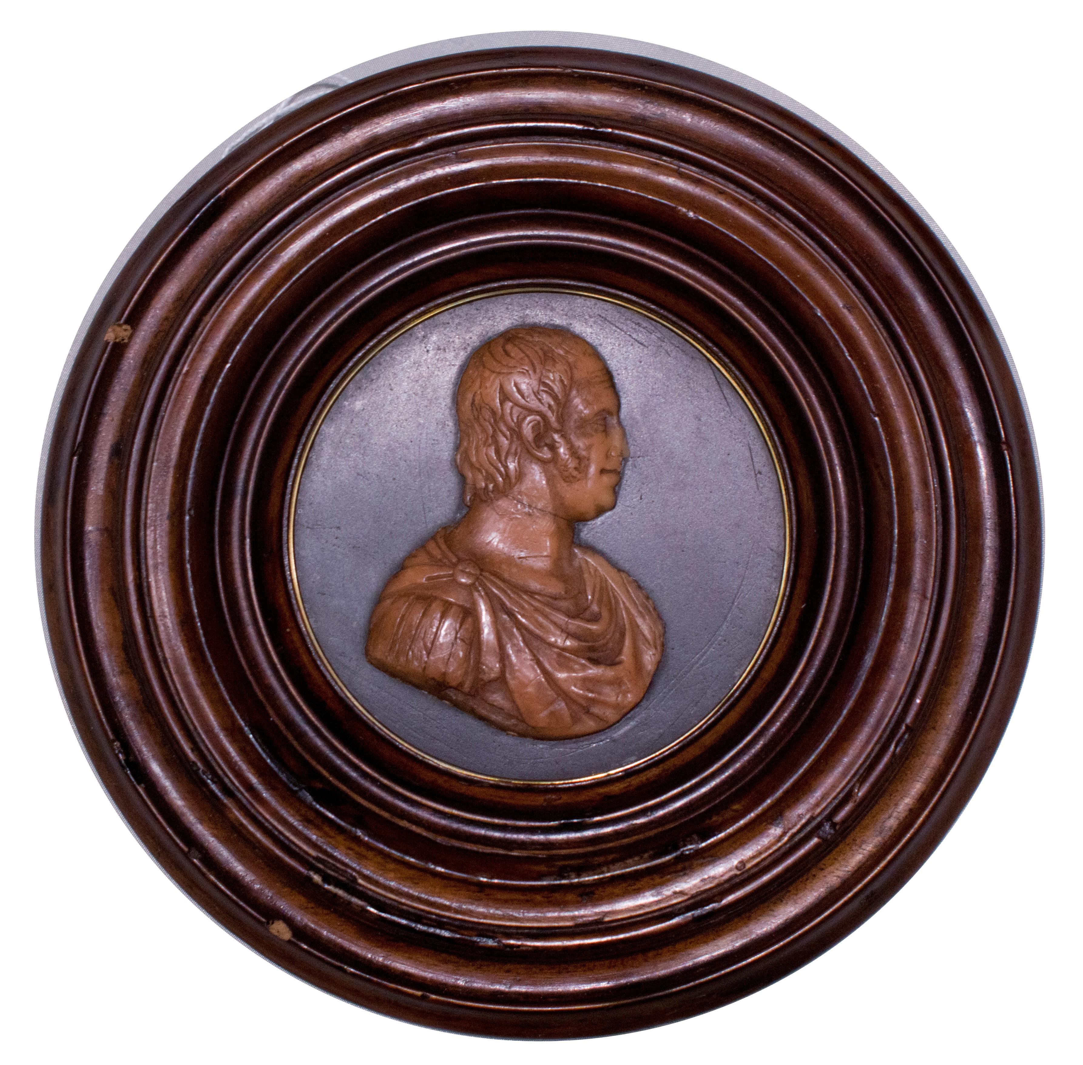 Bas Rilief with Profile of Ferdinando IV Borbone, 19th Century For Sale