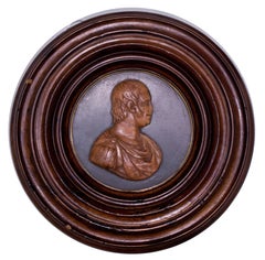 lief bas-relief avec profil à chevrons de Ferdinando IV, 19ème siècle