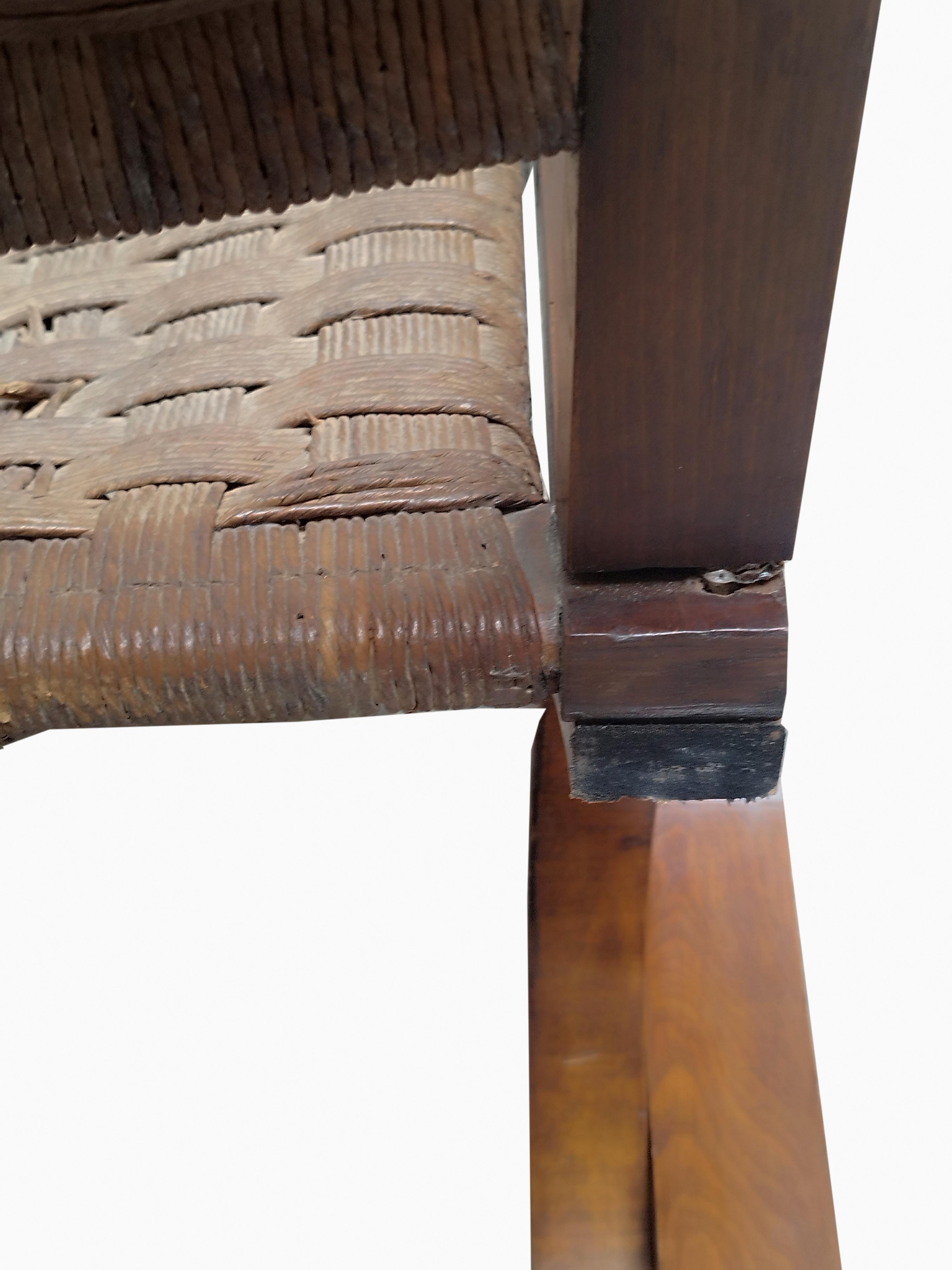 Bas Van Pelt Art Deco Bentwood Lounge Chair, Netherlands 1950s In Fair Condition For Sale In Naples, IT