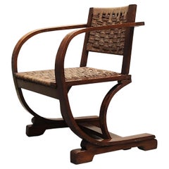 Bas Van Pelt Art Deco Bentwood Lounge Chair, Netherlands 1950s