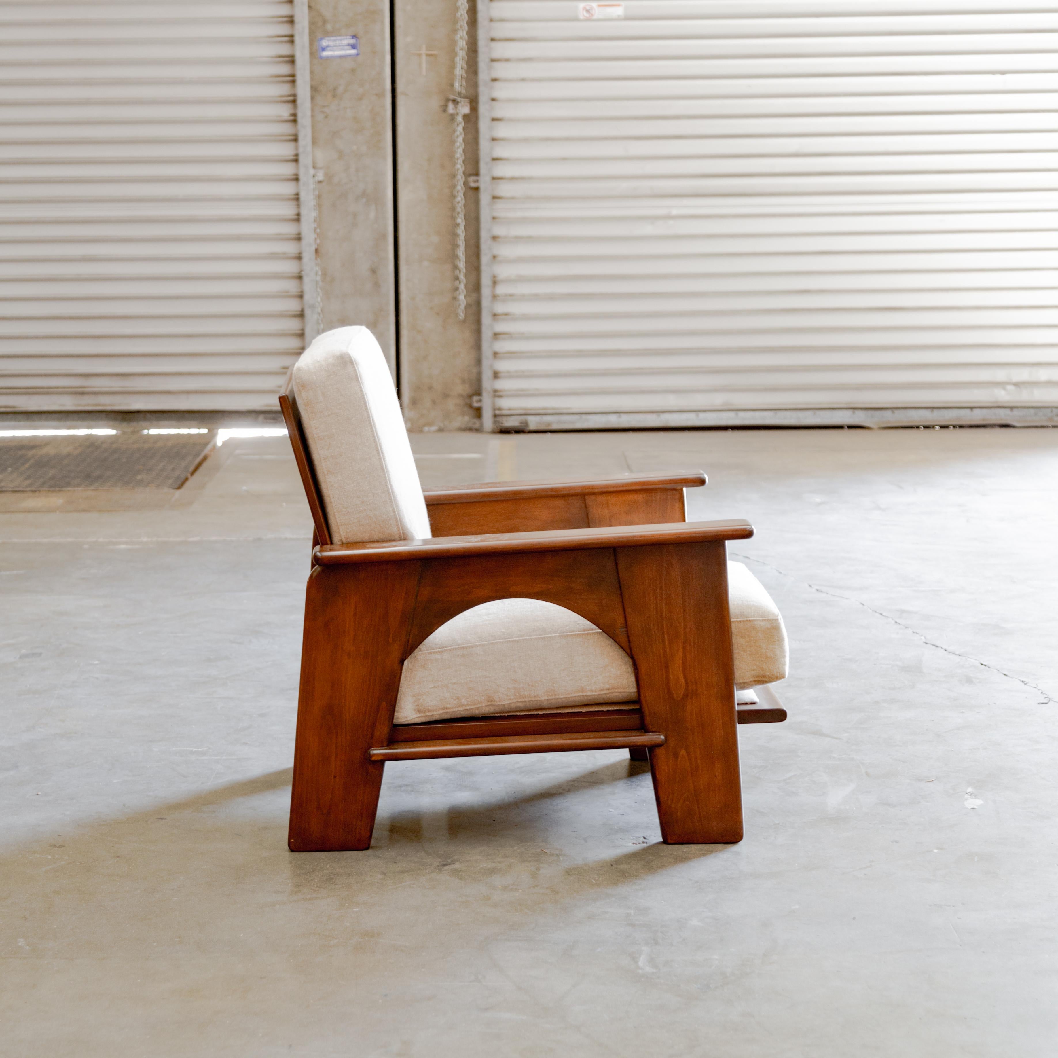 Bas Van Pelt | Modernist Oak Club Chair In Excellent Condition For Sale In West Hollywood, CA