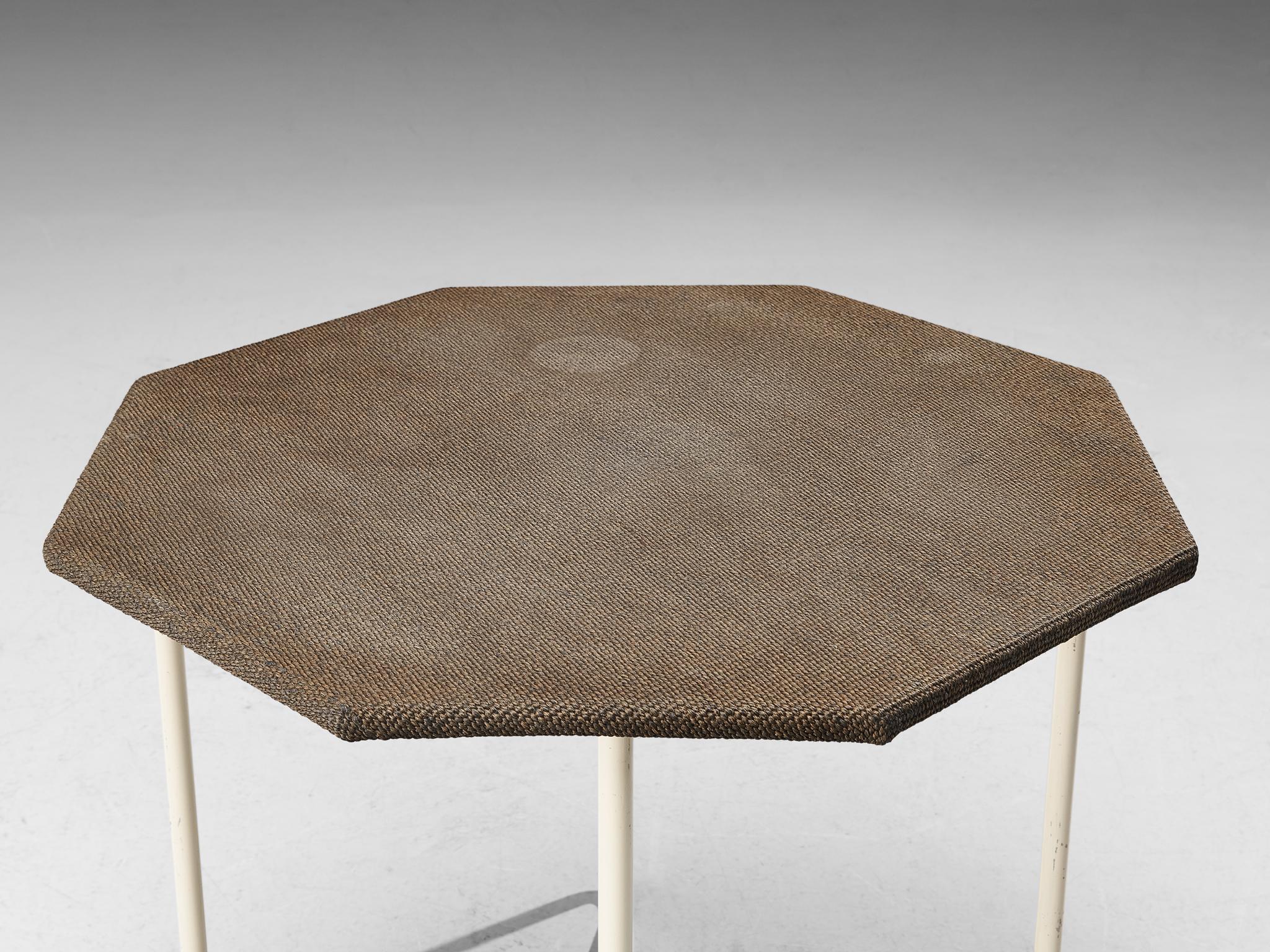 Mid-20th Century Bas van Pelt Original Coffee Table in Grey Sisal  For Sale