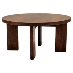 Bas van Pelt Round Coffee Table in Mahogany for My Home, The Netherlands 1935