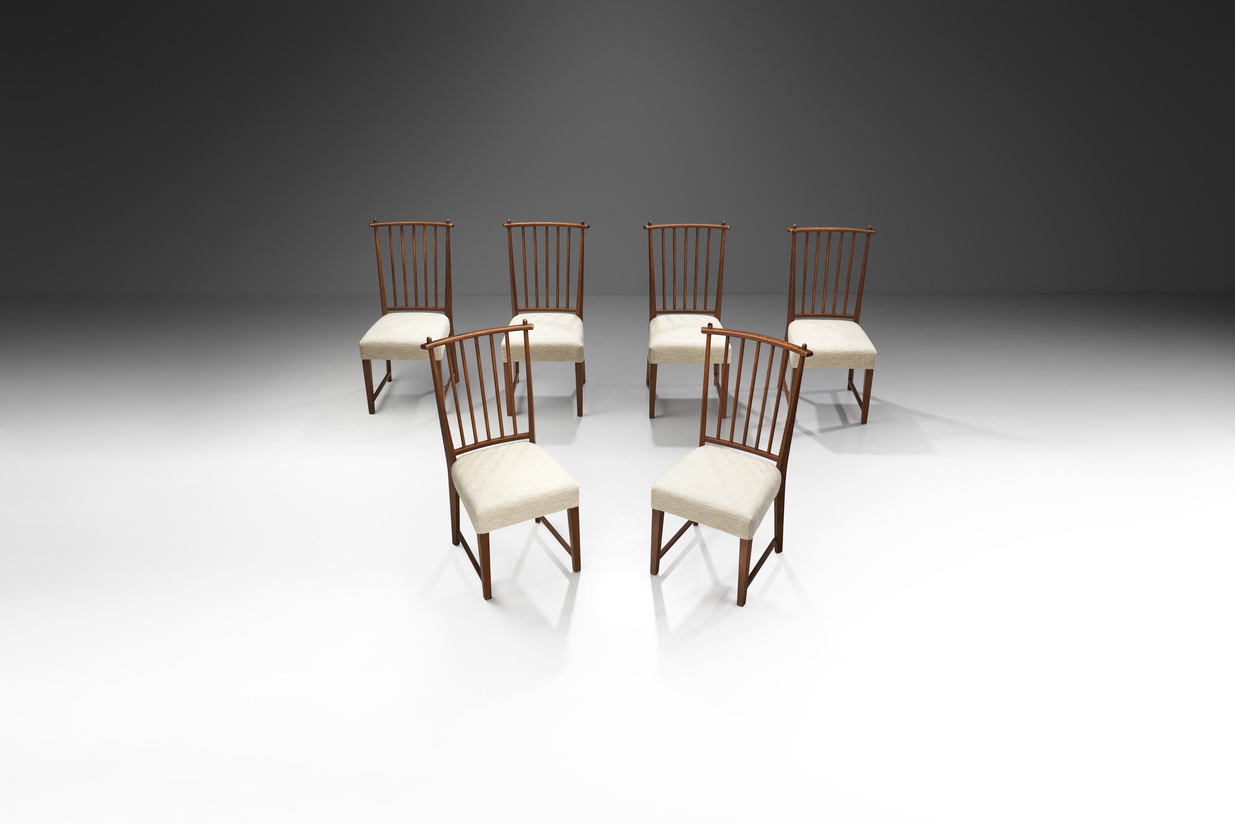 Other Bas van Pelt Set of Six Dining Chairs for My Home, The Netherlands, 1930s For Sale