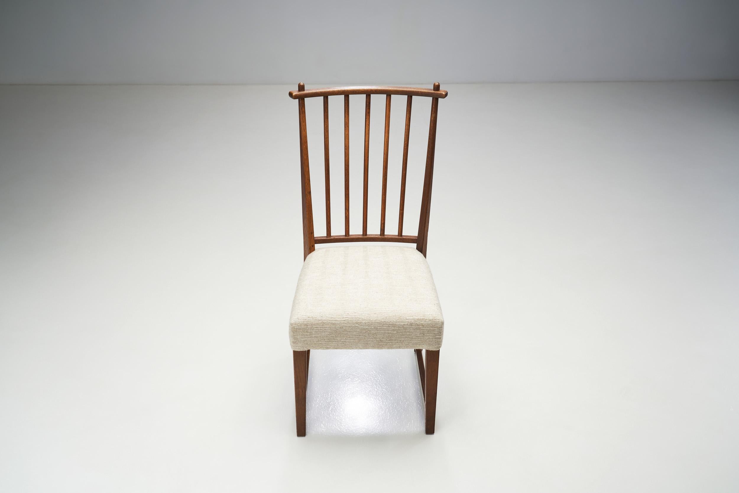 Bas van Pelt Set of Six Dining Chairs for My Home, The Netherlands, 1930s In Good Condition For Sale In Utrecht, NL