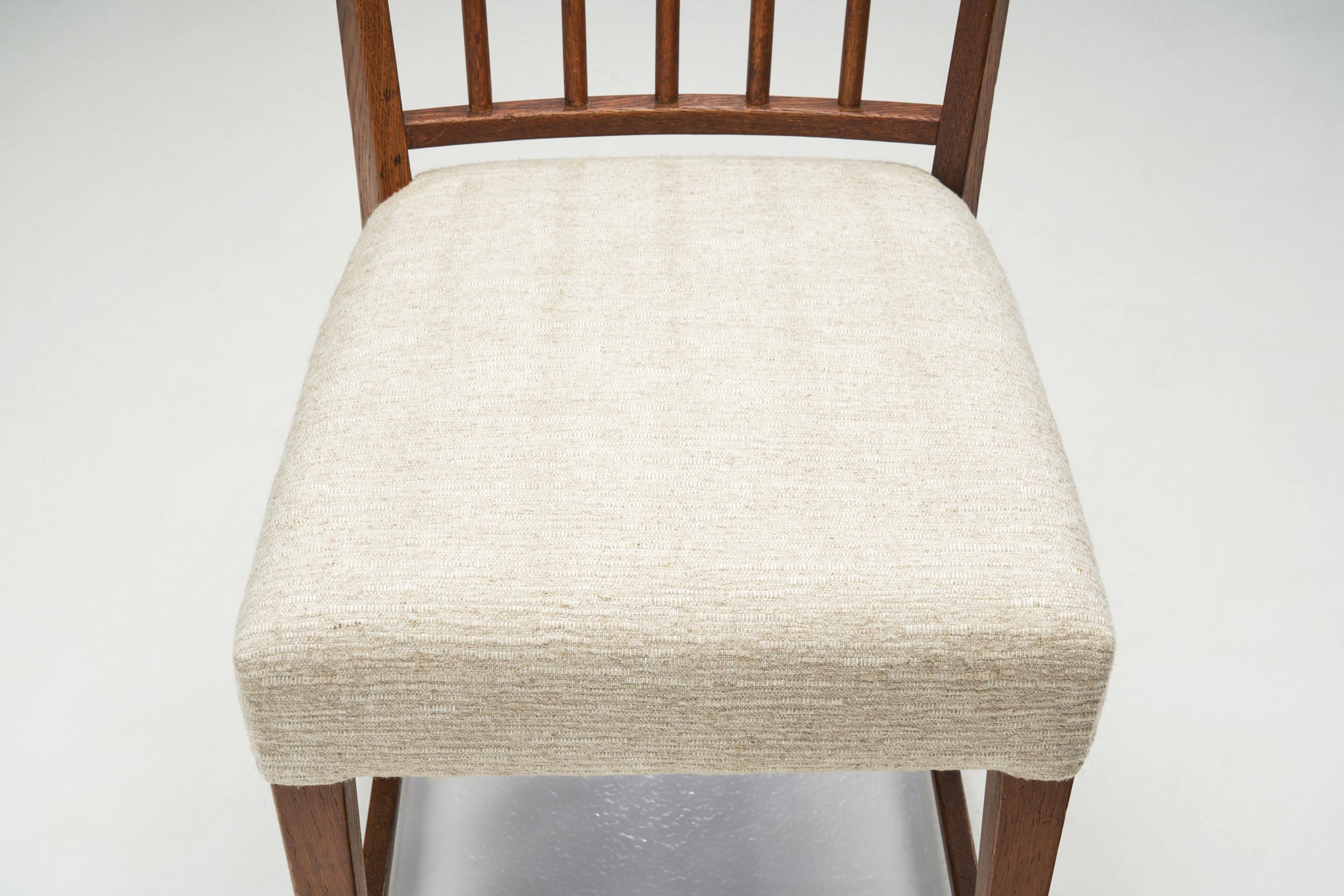 Fabric Bas van Pelt Set of Six Dining Chairs for My Home, The Netherlands, 1930s For Sale