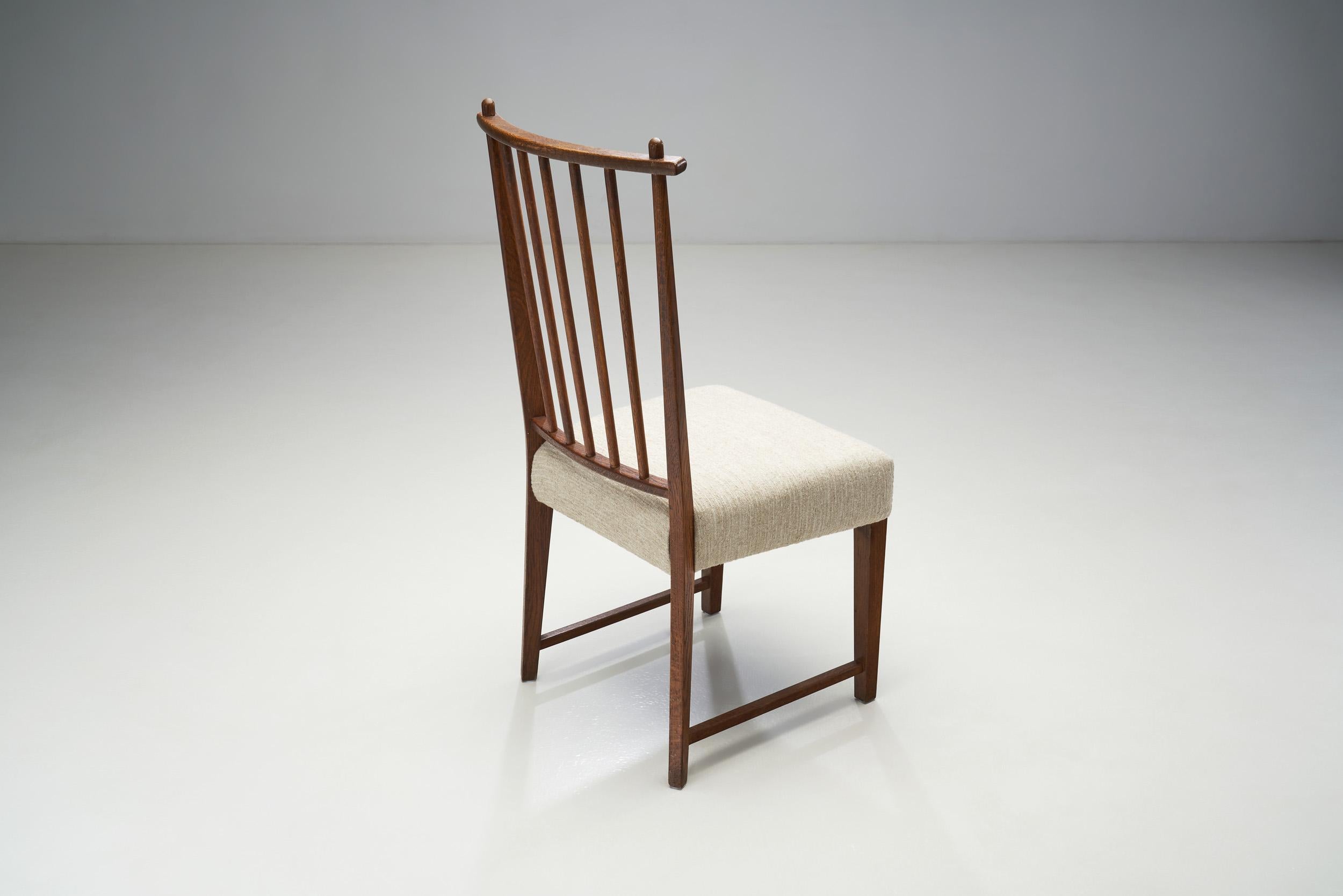 Bas van Pelt Set of Six Dining Chairs for My Home, The Netherlands, 1930s For Sale 1