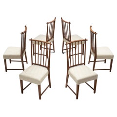 Antique Bas van Pelt Set of Six Dining Chairs for My Home, The Netherlands, 1930s
