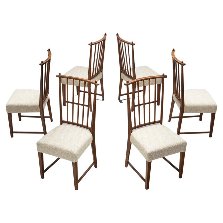 Bas van Pelt Set of Six Dining Chairs for My Home, The Netherlands, 1930s  For Sale at 1stDibs