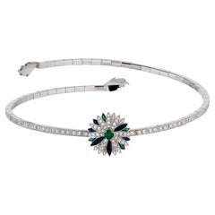 Basak Baykal Daisy 18k White Gold Diamond Chocker