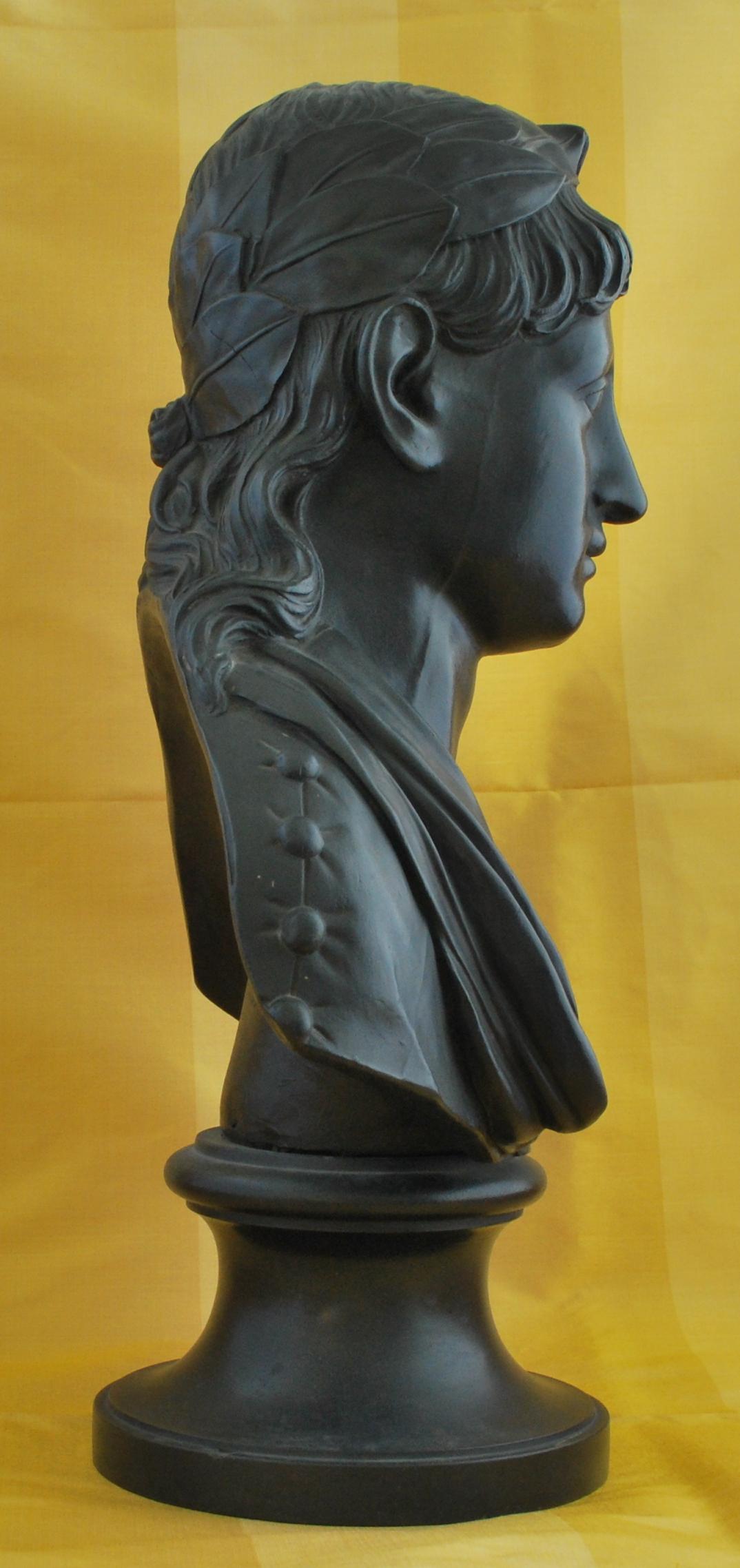 A black basalt bust of this important Roman poet; and of course an important figure in The Divine Comedy.

The modelling is particularly fine in this example.