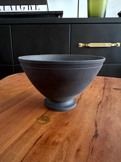 Basalt Footed Bowl Designed by Keith Murray For Wedgwood, Made In England