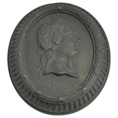 Basalt-Porträtmedaillon, Tiberius Augustus, Wedgwood, um 1775