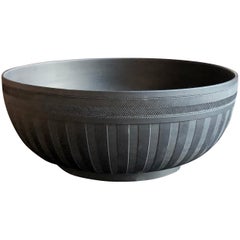 Vintage Basalt Striped Bowl by Wedgwood from 1930s