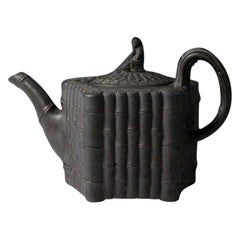 Basalt Teapot with Faux Bamboo Decoration the Cover with a Finial of Sibil