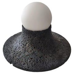 Basalte Glazed Lava Stone Wall Lamp by Clemence Birot