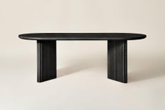 Tavolo Basalto in Wood, frassino con finitura nera fatta a mano, contemporaneo